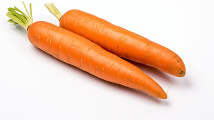 Fresh Carrots with sliced isolated background. AI Generative.