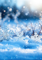 Obraz na płótnie Canvas Winter background with snowflakes