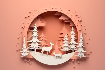 Merry Christmas paper art