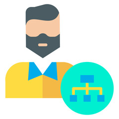 Flat Business structure icon