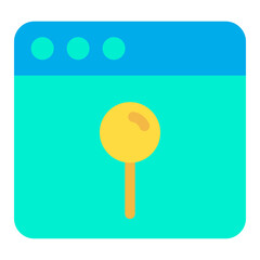 Flat Web Pin icon