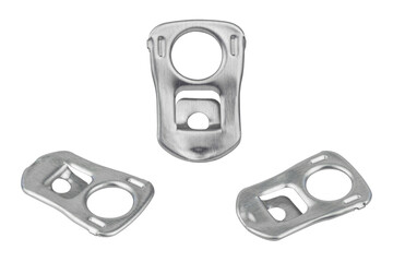set Ring-pull, pull tab from an aluminum can	