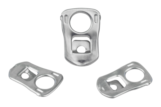 set Ring-pull, pull tab from an aluminum can	