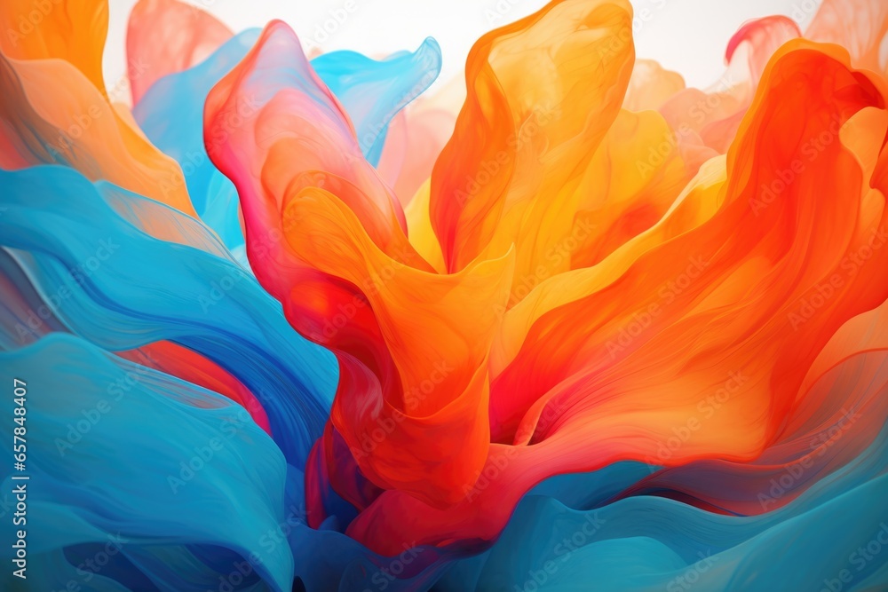 Aufkleber A close-up view of a vibrant and colorful painting on a clean white background. Perfect for adding a pop of color to any space or as a decorative element in various design projects.