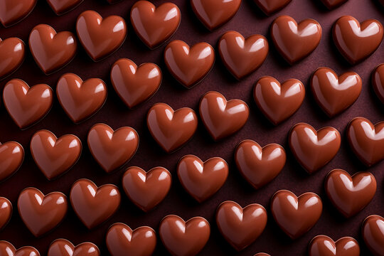 Generative AI picture of delicious and sweet chocolates perfect for valentines day