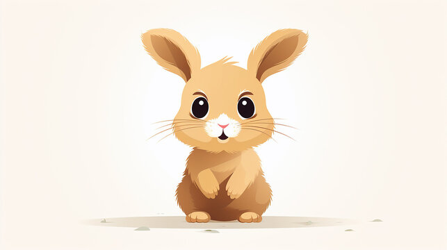Endearing Baby Rabbit in Vector