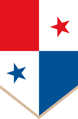 Vertical hanging flag of Panama