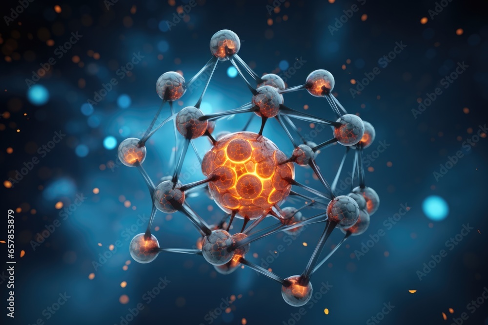 Poster A close-up view of a ball of fire. This image captures the intense heat and vibrant colors of the fire. Perfect for illustrating concepts such as energy, power, and danger.