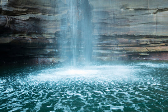 Plunge pool at the bottom of King George Falls; Kimberley, Western Australia, Australia