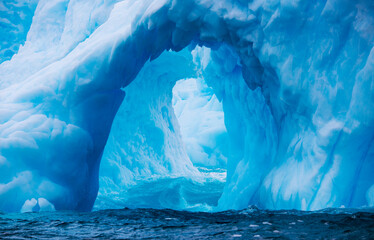 Iceberg on the west side of the Antarctic peninsula; Antarctica
