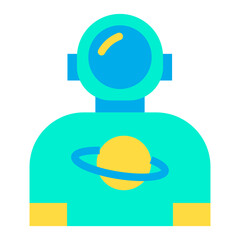 Flat Space man icon