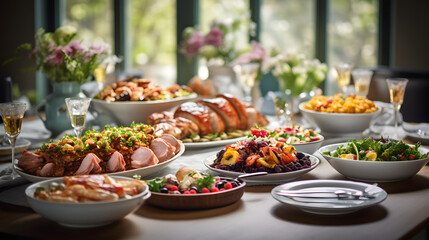 Easter Brunch: Delicious Family Feast | Generative AI