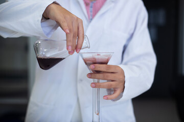 using filter paper at the biology, bioengineering and chemical laboratory