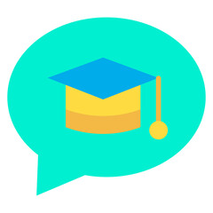 Flat Real Estate Chat icon