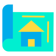 Flat Home Blueprint icon