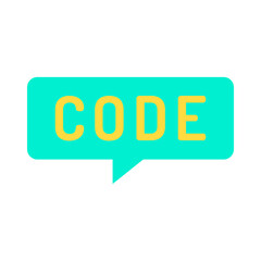 Flat Human mind Code icon