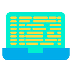 Flat Coding Laptop icon