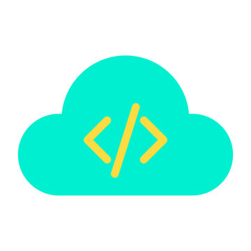 Flat Cloud Code icon