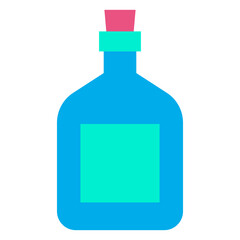 Flat Liquor bottle  icon