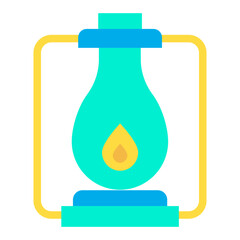 Flat Oil Lamp icon