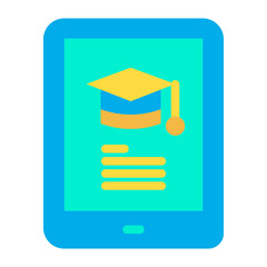 Flat Tablet Education icon