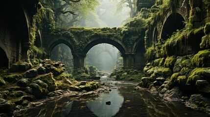 Where History Meets Nature: Exploring the Picturesque Countryside of UK with Incredible Bridges and Ancient Architecture, generative AI