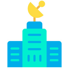 Obraz premium Flat Building icon