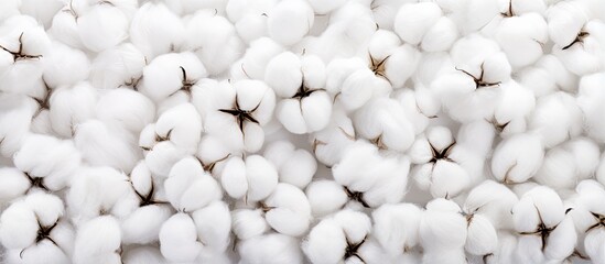 Fototapeta na wymiar Seamless background of white cotton pattern