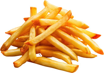 Heap of Delicious Tasty French fries, PNG, Transparent, isolate.