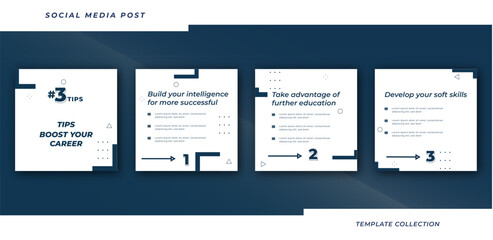 Tips for business online social media tutorial, tip, trick, quick tips, layout template with background design. Vector illustration