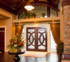 Foyer Of Luxurious Home; St. Albert, Alberta, Canada