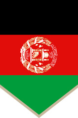 Obraz premium Vertical hanging flag of Afghanistan