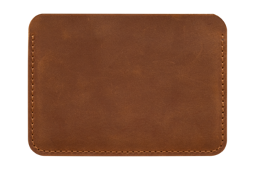 Brown leather dockholder isolated on white background.