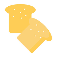 Tost Bread Flat Icon