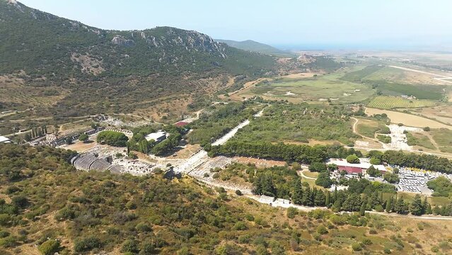 Ephesus Ancient City Theatre and Artemis Temple Aerial View 5