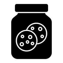 Cookies Jar Glyph Icon