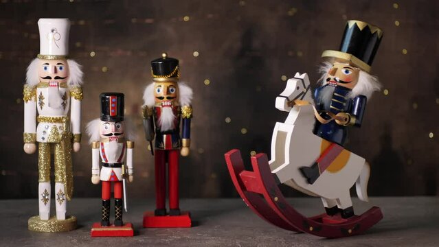 Christmas Nutcracker ride on toy wooden horse and few beside