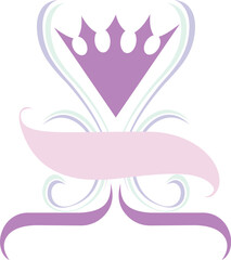 Royalty crown and banner Illustration