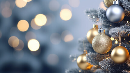 Fototapeta premium Christmas baubles. Generative Ai