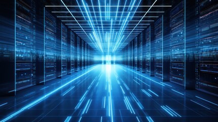 Envision an IT technology background representing a support center, where IT professionals work to resolve issues and provide assistance