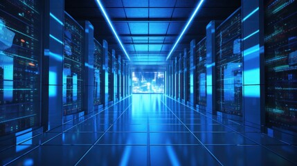 Envision an IT technology background representing a support center, where IT professionals work to resolve issues and provide assistance