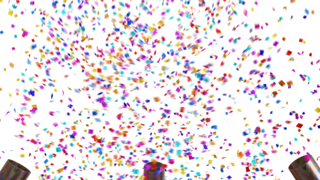 Colorful Confett Explosion so you can easily put it into your scene or video. Celebrate the holidays with it. UHD for your design