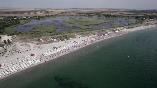 Lake Balta Mangalia and Saturn Beach , Romania .