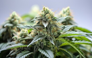 Cannabis bush on white background