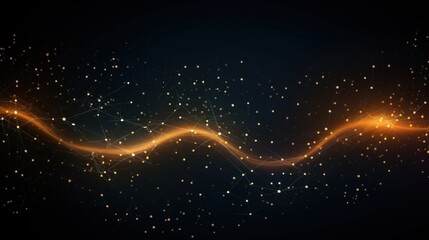 Modern Technology Particle Abstract Wallpaper - obrazy, fototapety, plakaty