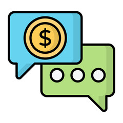 Social Investment Colored Outline Icon