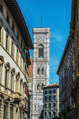 Dome of Santa Maria del Fiore bell tower, view from the street