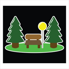 park icon vector design template