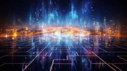 abstract background that represents the limitless possibilities and horizons of IT technology in the future, pushing the boundaries of innovation