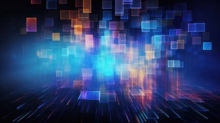 Obraz premium abstract background that represents the limitless possibilities and horizons of IT technology in the future, pushing the boundaries of innovation